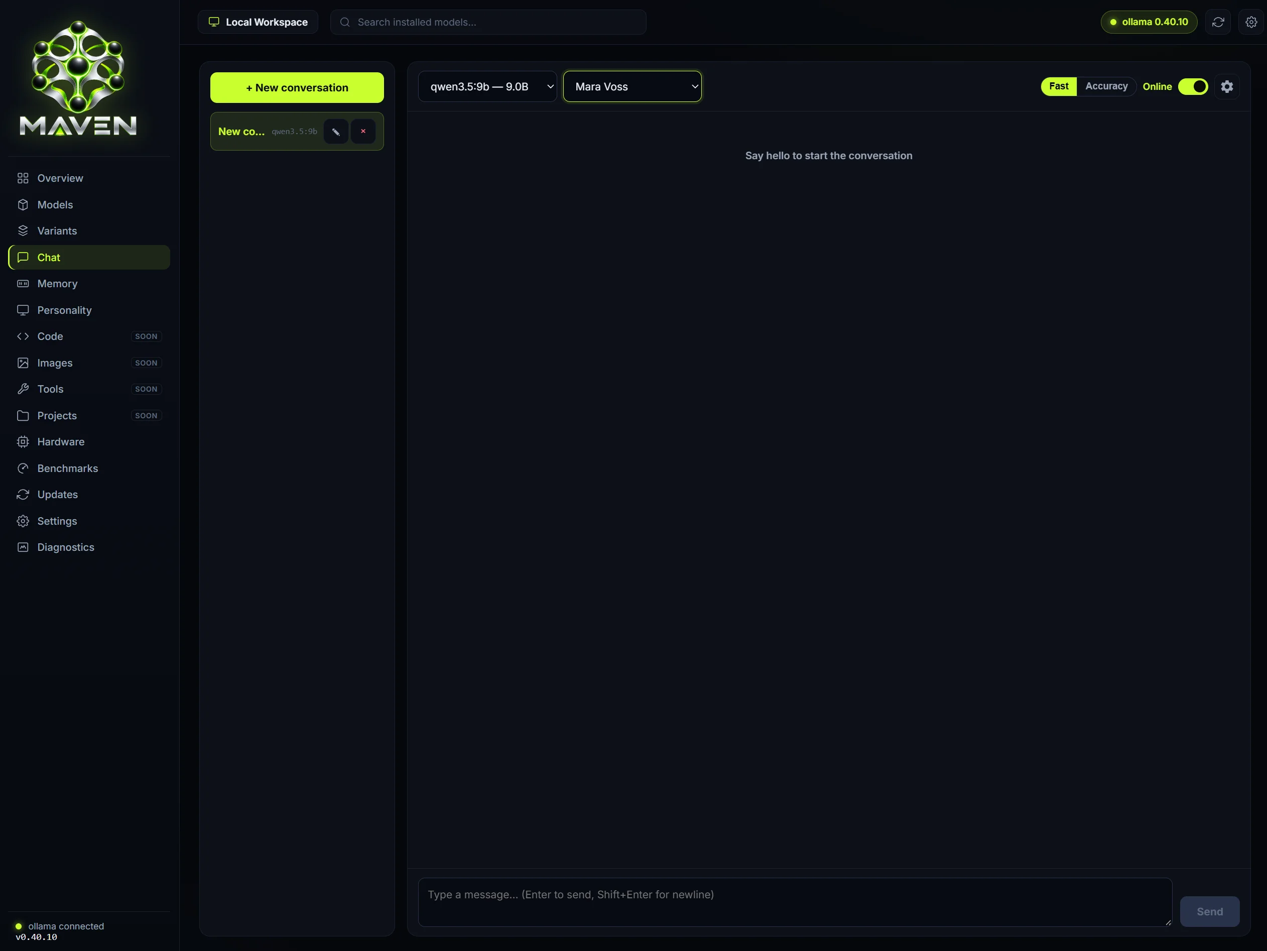 MAVEN chat interface